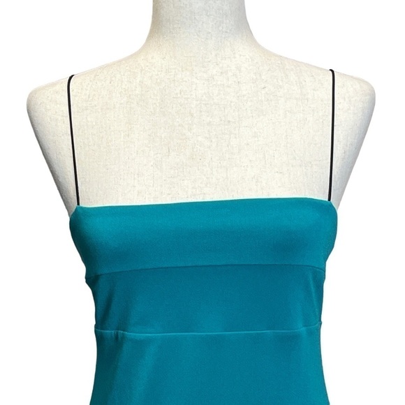 Silence + Noise Teal Green Strappy Thick Slip Mini Dress. Size Medium #969 - Picture 6 of 7